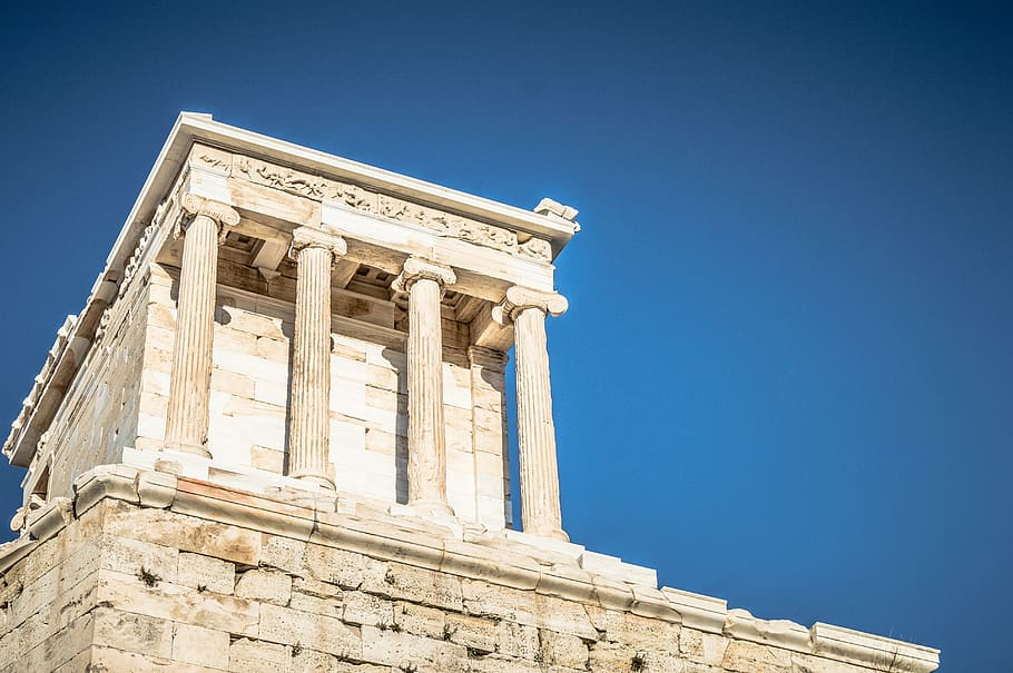 greece, athina, temple of athena nike, hellas, helas, ellada, HD wallpaper