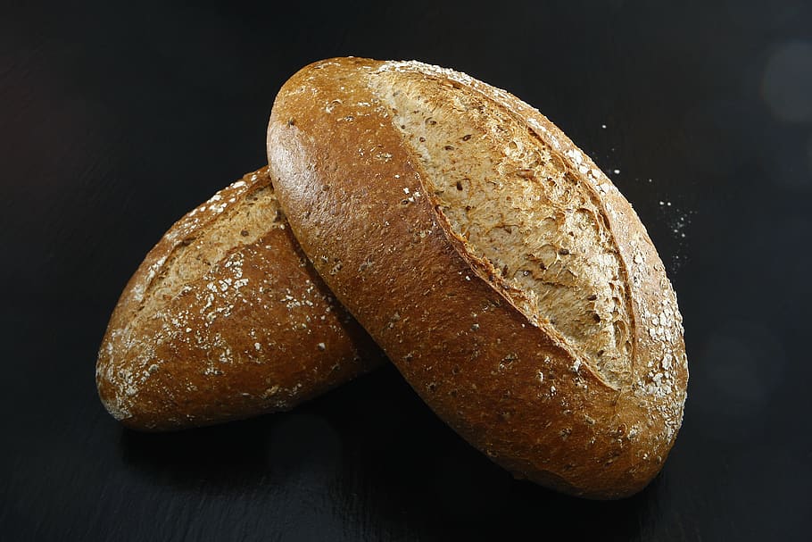 Baked Bread, blur, close-up, dark, dining, focus, healthy, loaf HD wallpaper