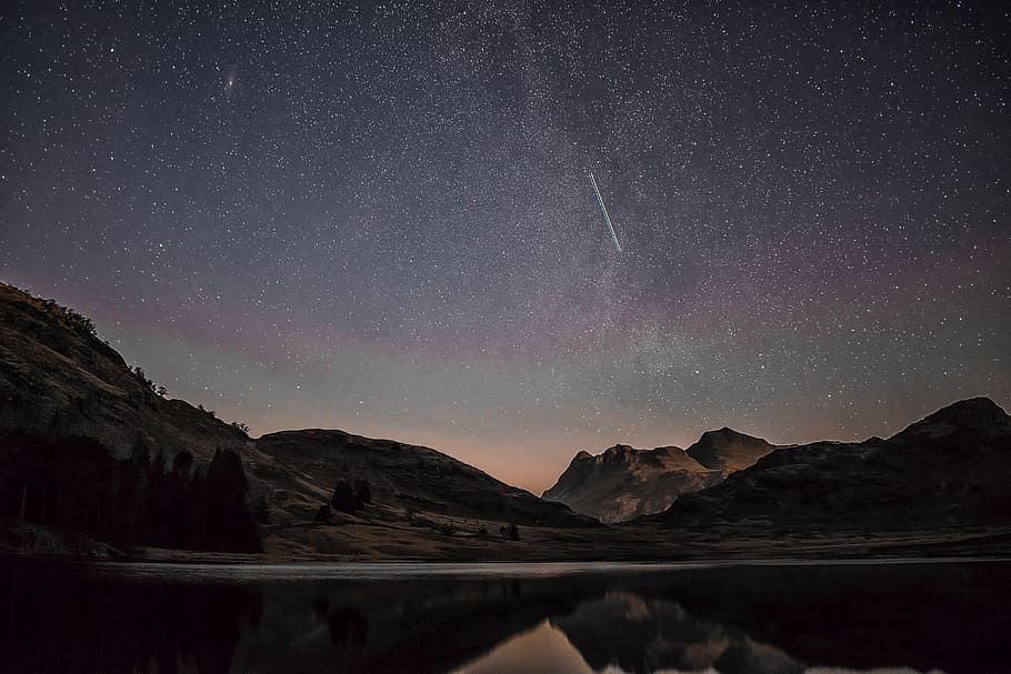 dark, night, nature, landscape, star, stargazing, astrophotography HD wallpaper