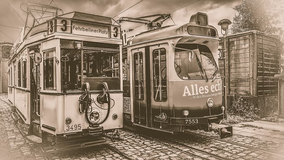 tram, old, retro, sw, transport, traffic, train, dare, electric HD wallpaper