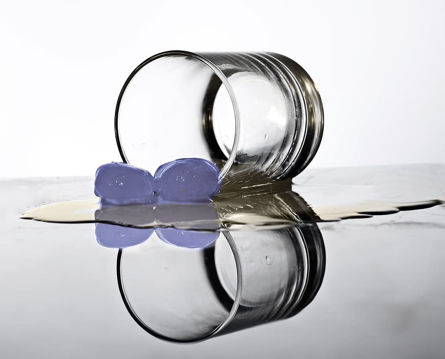 Close-up of Water, drink, glass, ice cubes, reflection, still life HD wallpaper