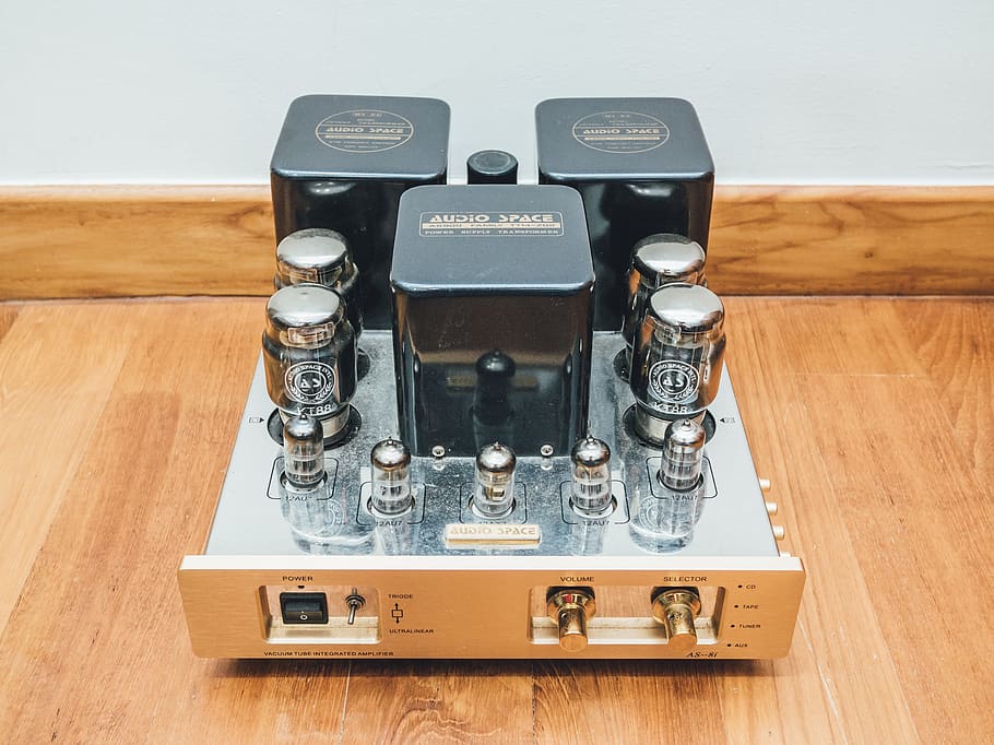 tube amp, amplifier, audio, technology, indoors, table, no people, HD wallpaper