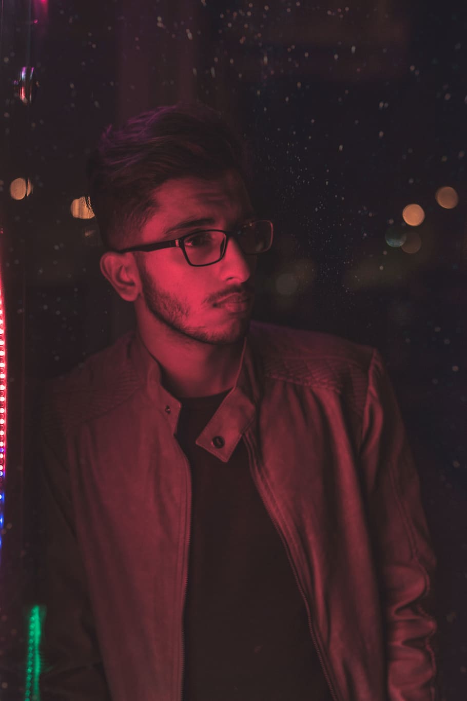 man wearing brown jacket, glasses, person, accessories, accessory HD wallpaper