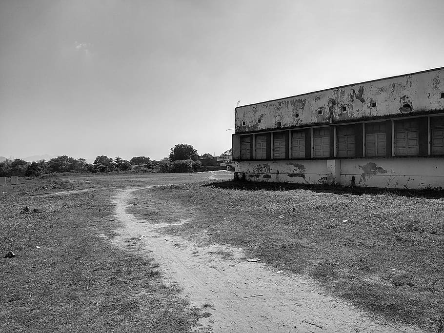 Vintage Photograph of Building, architecture, black and white HD wallpaper