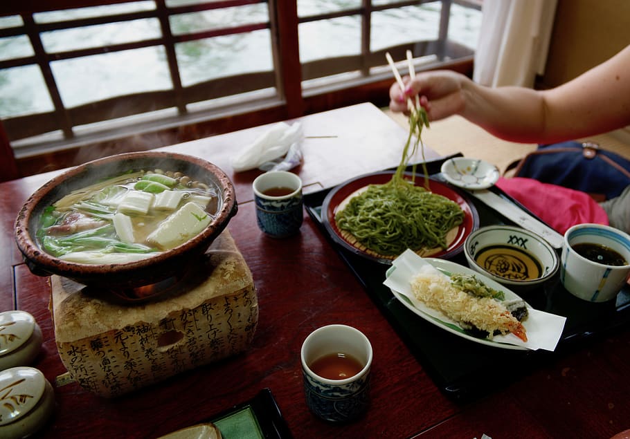 japan, uji, wok, hotpot, noodles, broth, food, chopsticks, japanese, HD wallpaper