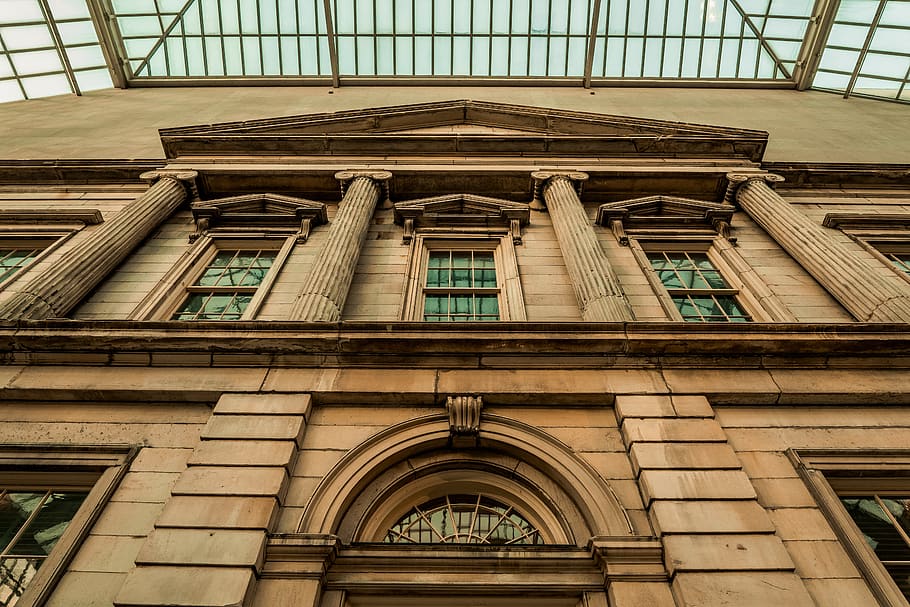 architecture, building, window, skylight, office building, pillar HD wallpaper