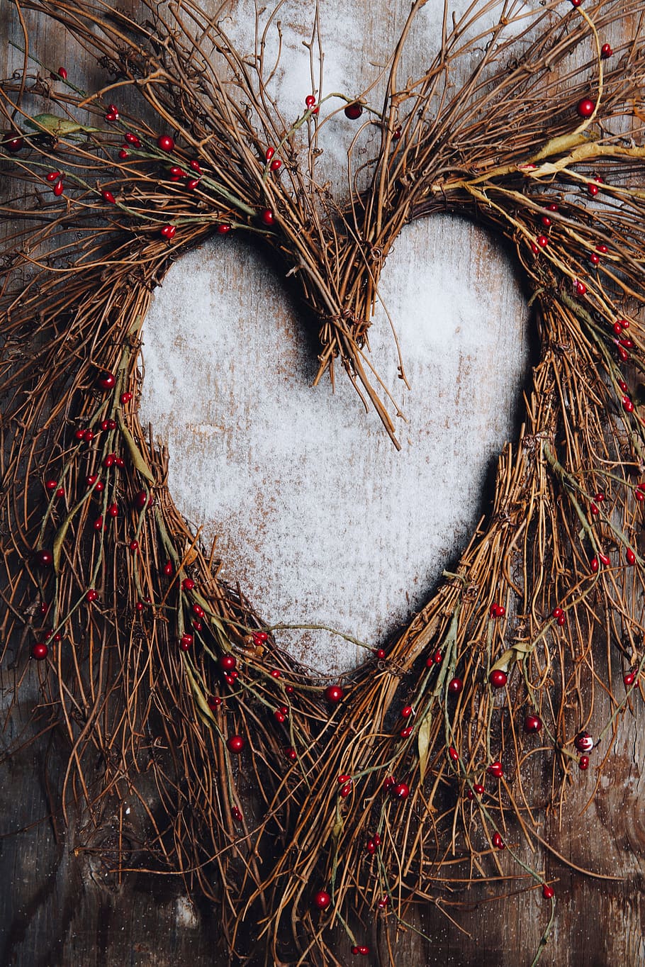 Holiday Love Wreath Photo, Flatlay, Christmas, Holidays, Valentines Day HD wallpaper