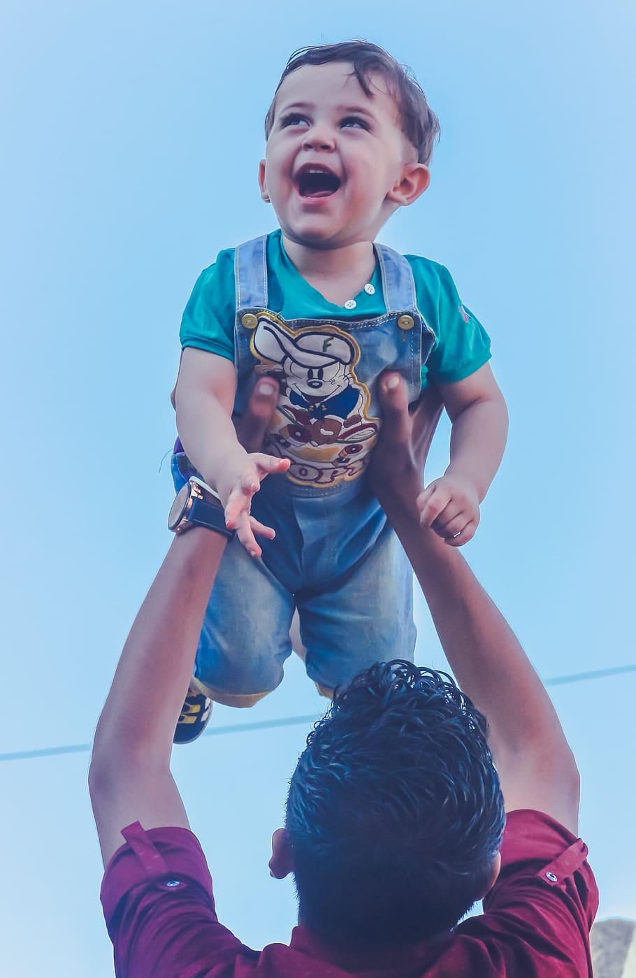 Man Carrying Toddler, adorable, boy, child, childhood, cute, daylight HD wallpaper