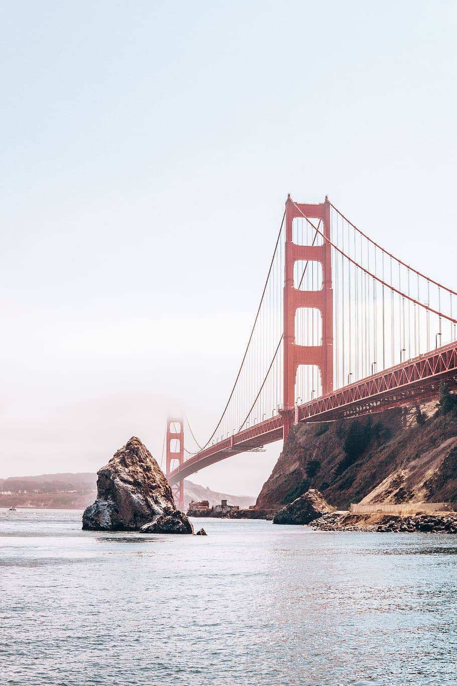HD wallpaper: Golden Gate Bridge in San Francisco during daytime, rock,  water | Wallpaper Flare