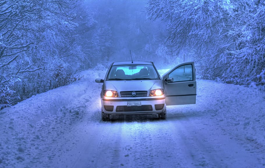 car, winter, mountain, snow, christmas, cold, white, decoration HD wallpaper
