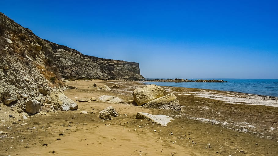 beach, cliffs, sea, coastline, landscape, scenic, spectacular HD wallpaper