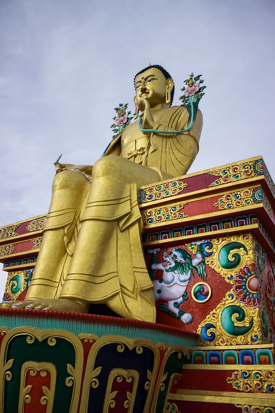 peace, buddah, monastery, mountian, art and craft, representation HD wallpaper