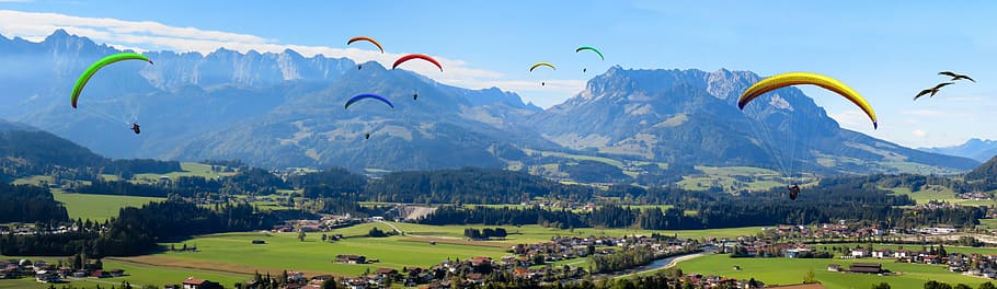 holiday, destination, human, activity, sport, thrill, paragliding HD wallpaper