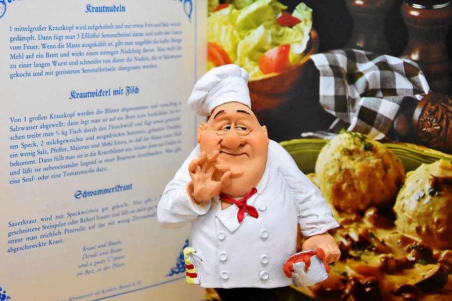 cooking, kitchen, preparation, chef's hat, cookbook, recipe HD wallpaper