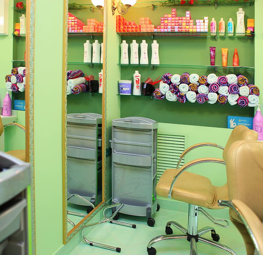 salon, chair, interior, stylist, photo, temptation, business HD wallpaper
