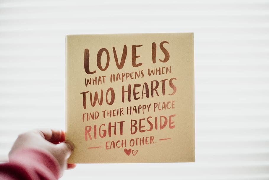 Love quote card, text, person, human, romance, valentines, words, HD wallpaper