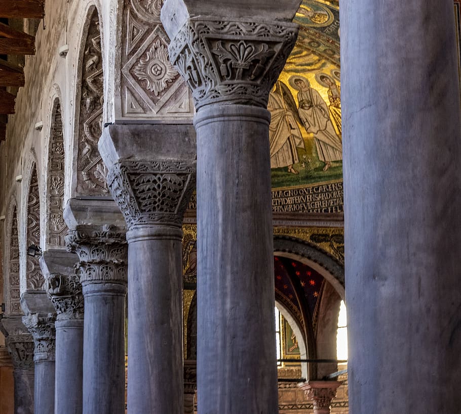 croatia, porec, basilica, column, architecture, built structure HD wallpaper