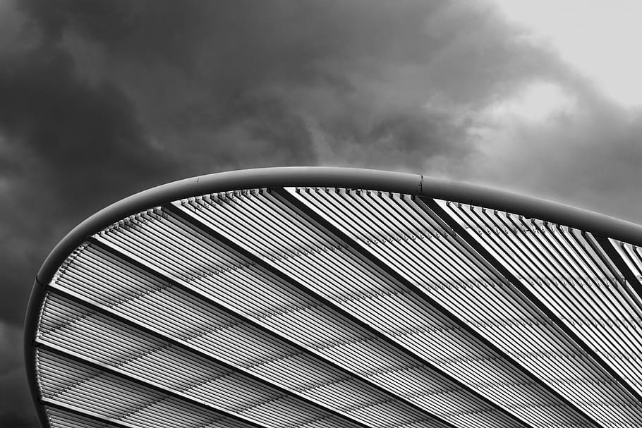 gray building structure, nature, weather, office building, architecture HD wallpaper