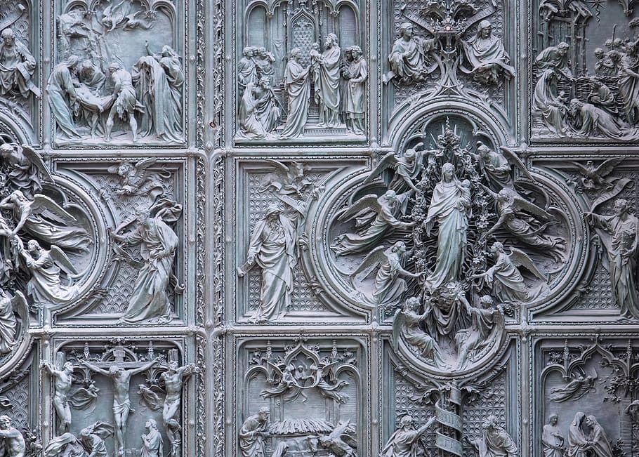 religious figure decor, art, building, architecture, window, archaeology HD wallpaper