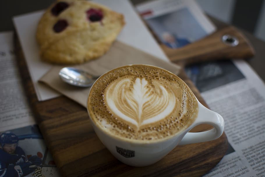 cup, beverage, latte, coffee cup, drink, human, person, mobile phone HD wallpaper