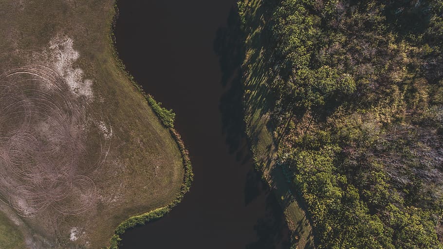 pattern, green, birdseye, dji, drone, aerial, landscape, winter HD wallpaper