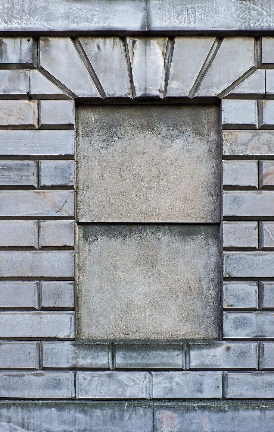 gray metal panel on brick wall, home decor, slate, walkway, path HD wallpaper