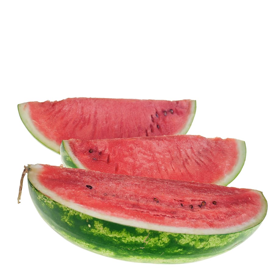 watermelon, slice, isolated, white, dietfood, red, healthyfood HD wallpaper