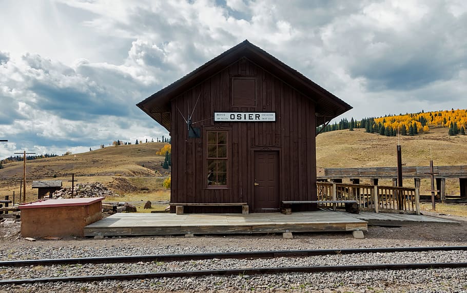 train depot, station, little, tiny, cute, osier, colorado, landmark HD wallpaper
