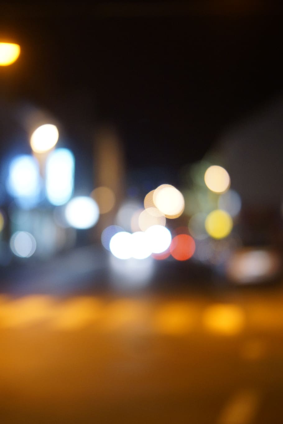 illuminated, night, defocused, city, light - natural phenomenon HD wallpaper