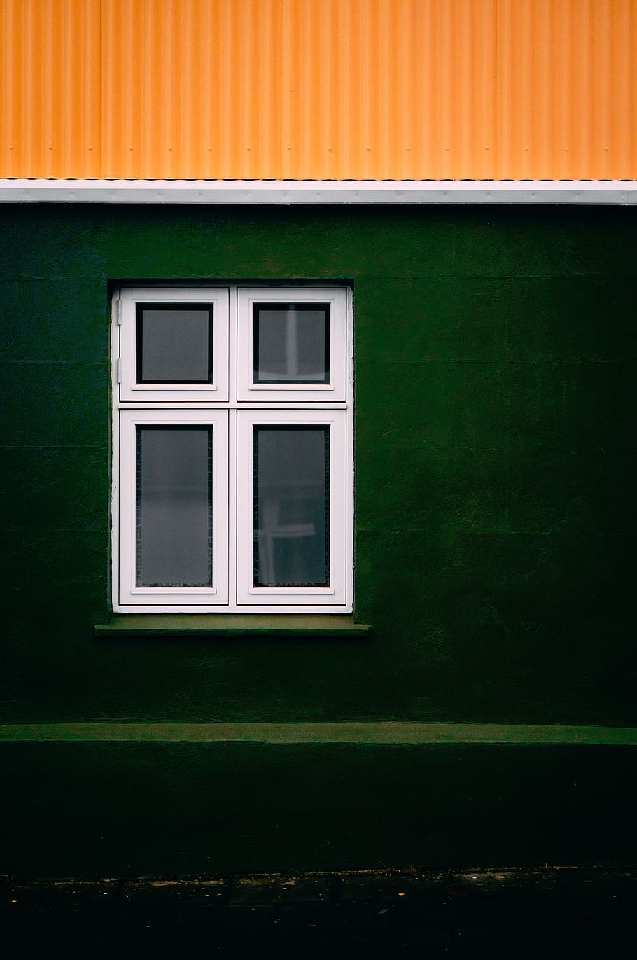 places, windows, structure, glass, green, yellow, architecture HD wallpaper