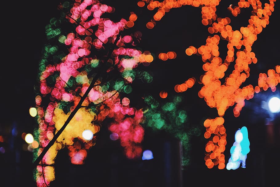bokeh photography, fujifilm, wallpaper, minimal, color, abstract HD wallpaper