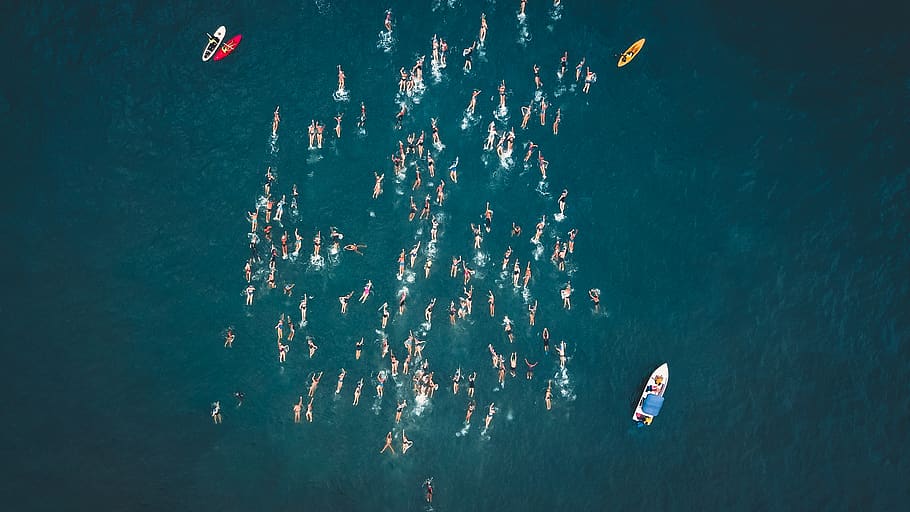 aerial ocean, nature, outdoors, water, sea, scenery, transportation HD wallpaper