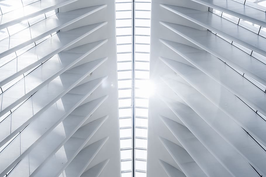 white ceiling wall, building, sunlight, architecture, modern design HD wallpaper