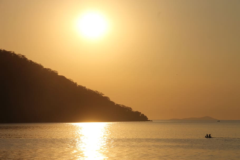 malawi, cape maclear, sunset, lake, fisherman, water, sky, beauty in nature HD wallpaper