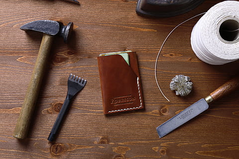 hammer beside brown book, tool, knife, leather, twine, handcraft HD wallpaper