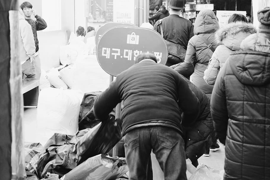 worker, workers, people, black and white, person, man, men HD wallpaper