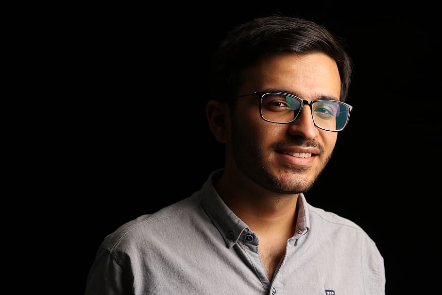Man Wearing Eyeglasses And Polo Shirt, casual, eyewear, face HD wallpaper