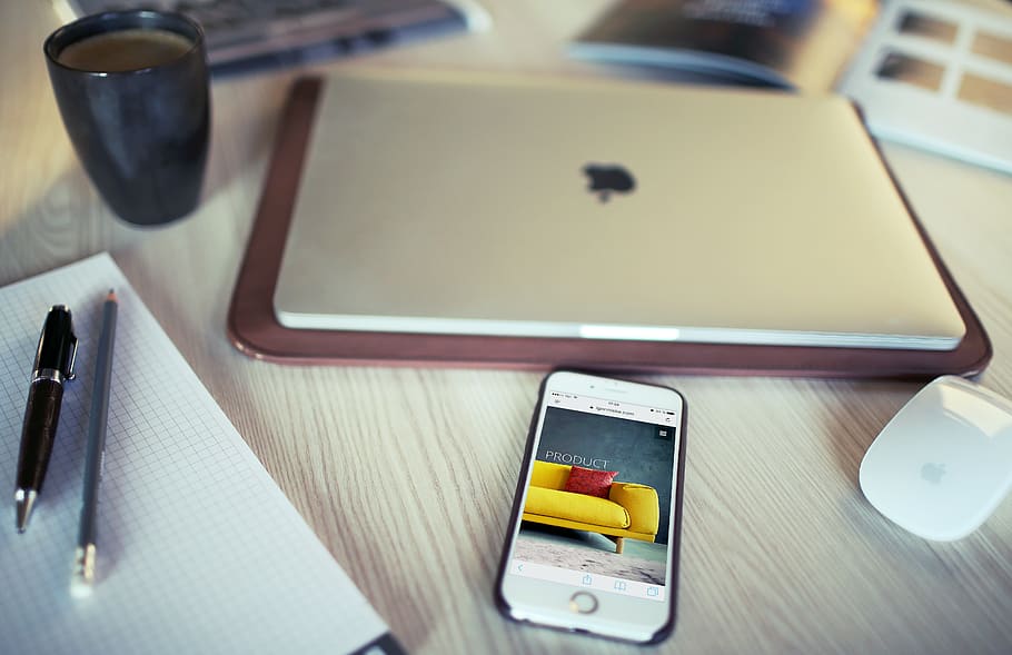 product, office, workspace, startup, desk, modern, apple, technology, HD wallpaper