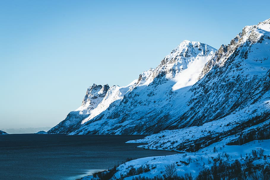 snowy mountain peak, outdoors, nature, ice, mountain range, glacier HD wallpaper