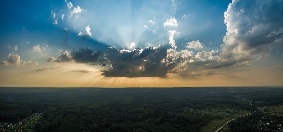 cloud, sun rays, sky, cloud - sky, scenics - nature, environment HD wallpaper
