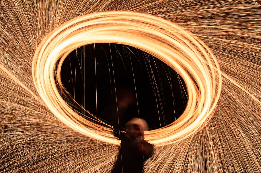 Steel Wool Photography, art, color, design, effect, energy, image HD wallpaper