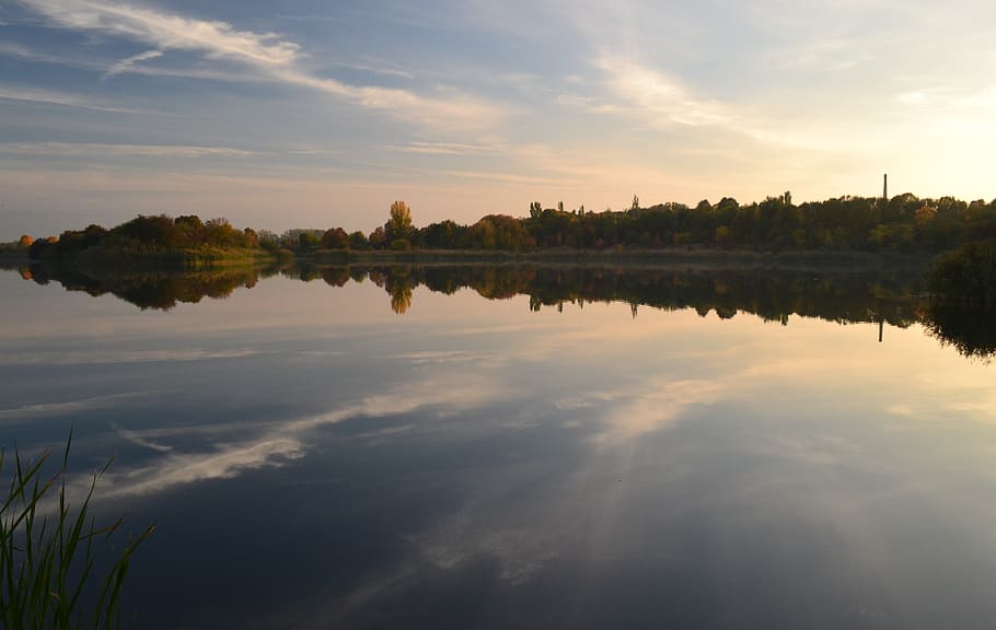 sunset, water, sky, nature, landscape, peace of mind, the silence HD wallpaper