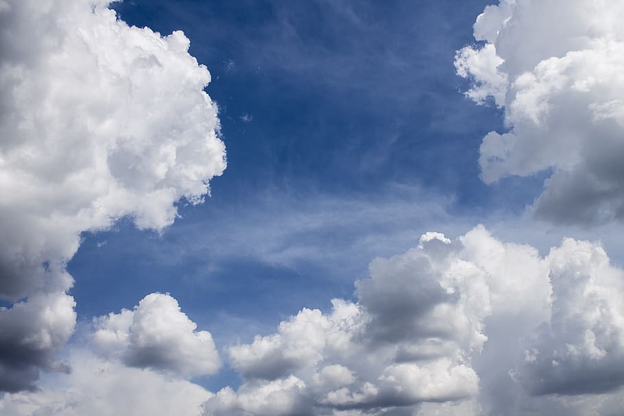 sky, clouds, nature, weather, smoke, cloudscape, partly cloudy HD wallpaper