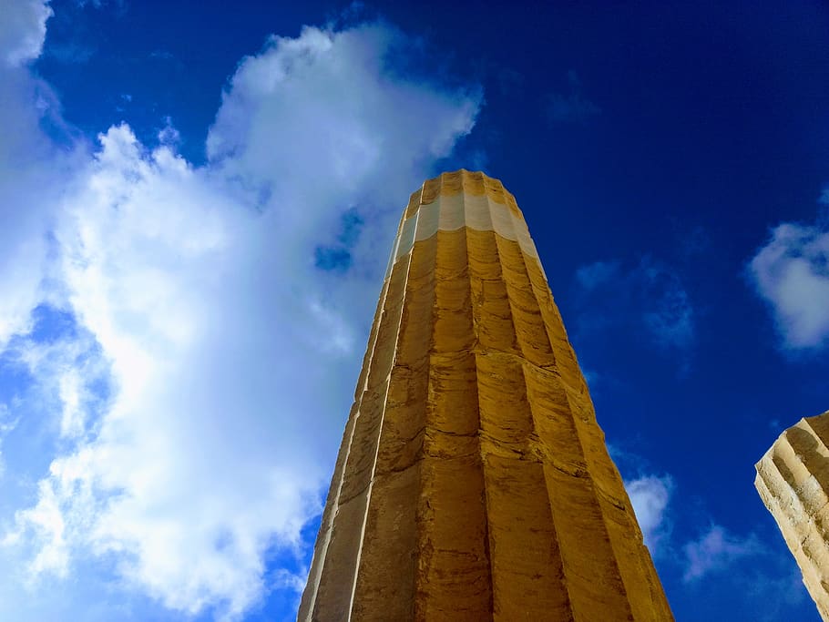 greece, athina, acropolis, cloud - sky, low angle view, architecture HD wallpaper