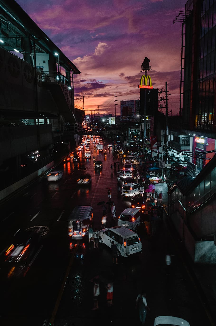 philippines, metro manila, traffic, urban, street, busy street, HD wallpaper