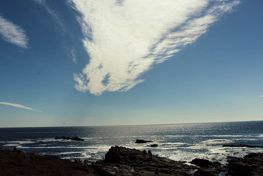 chile, quintero, cloud, beach, sea, sky, water, horizon over water HD wallpaper