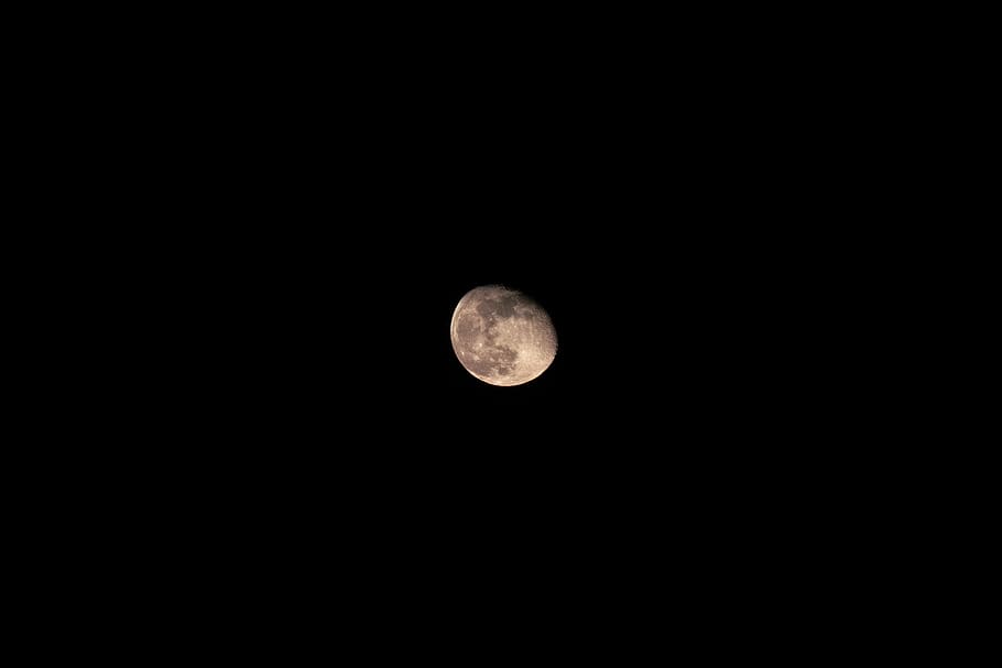 moon at night, nature, outdoors, space, universe, outer space HD wallpaper