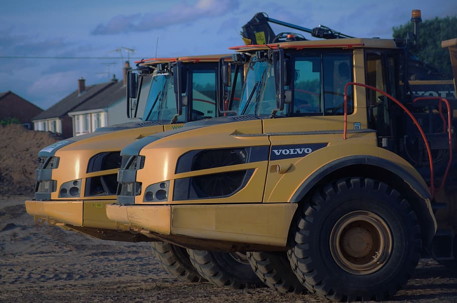 construction, tipper, truck, lorry, vehicle, heavy, dumper HD wallpaper