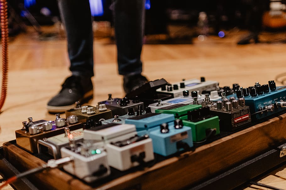 assorted-colored electric guitar effects, real people, music HD wallpaper