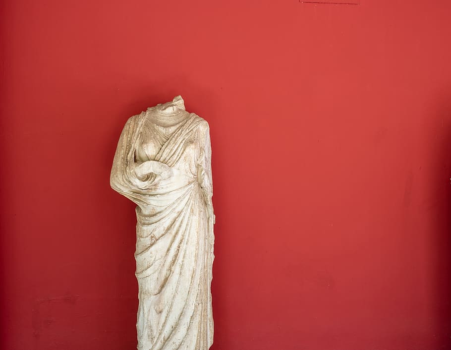 woman statue, athens, greece, national archaeological museum of athens HD wallpaper
